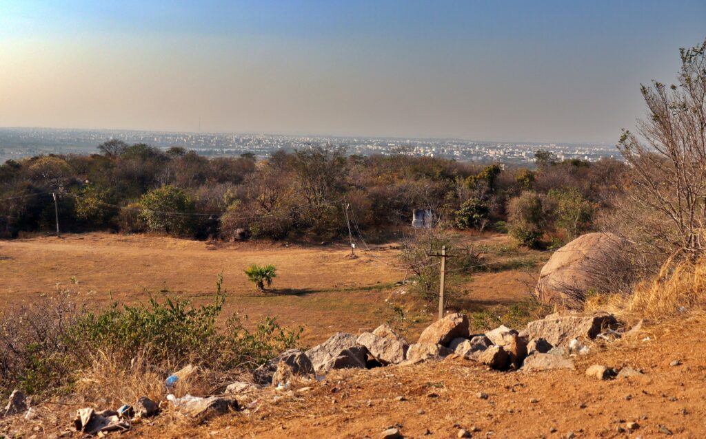 city view while going up towards temple Koheda Gutta roadtripsofindia