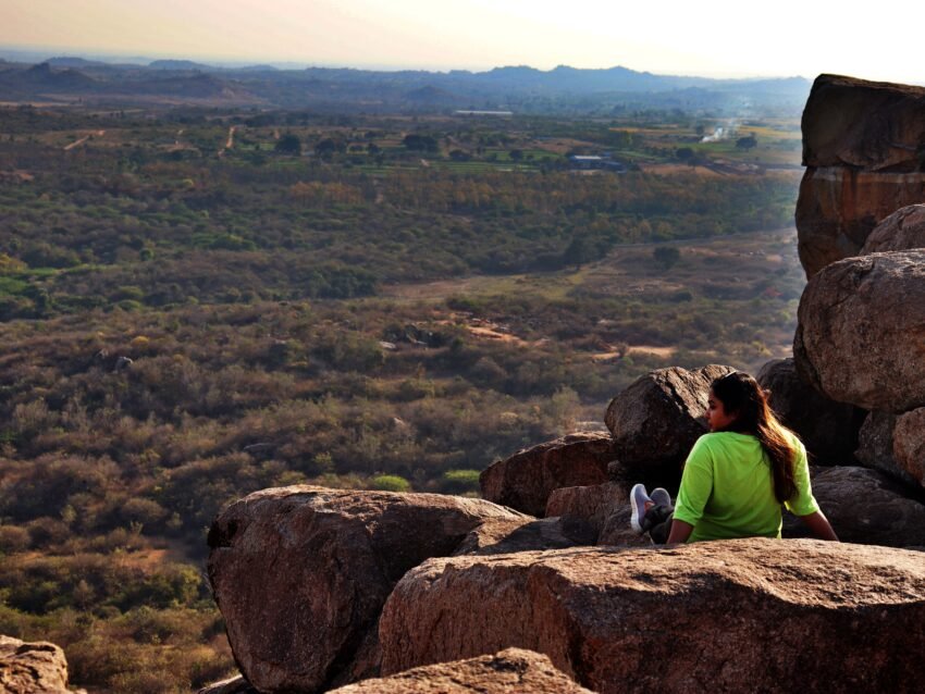 Beautiful View from the top of the Koheda Gutta Hill Top