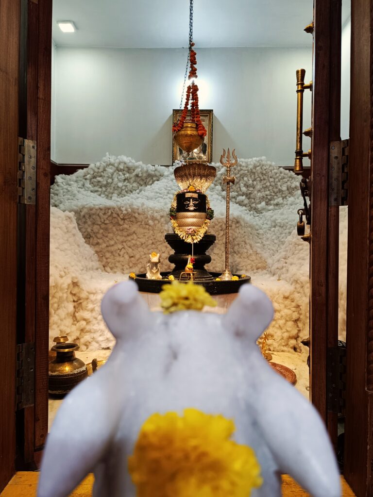 Shiva Lingam and nandi temple in Swarna Shilpi Vivekananda Kali Mandir