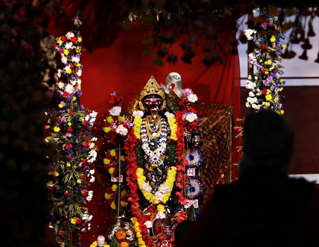 Goddess Kali during Kali Puja(Diwali) in Swarna Shilpi Vivekananda Kali Mandir
roadtripsofindia