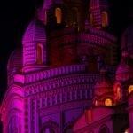 Beautiful evening view of Swarna Shilpi Vivekananda Kali Mandir