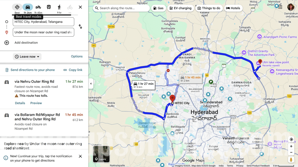 roadtripsofindia.comUnder the Moon Hyderabad Map
