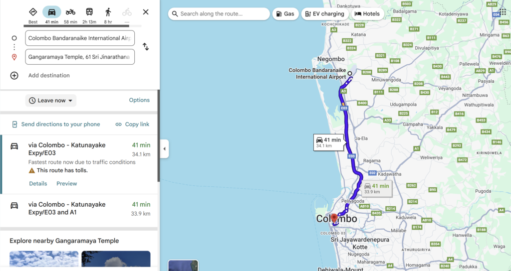 roadtripsofindia.com
Gangaramaya Temple map